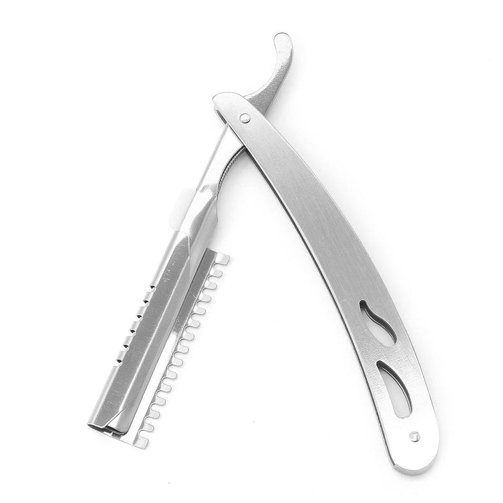 Foldable Straight Edge Manual Razor Hairdressing Beard Barber Shaver Men Cleaning Household - MRSLM