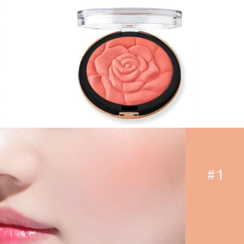 Blush Fashion Flower Shaped Blusher Powder Makeup Cosmetic Natural Blush Powder Blush Palette Face Makeup Peach Blushes - MRSLM