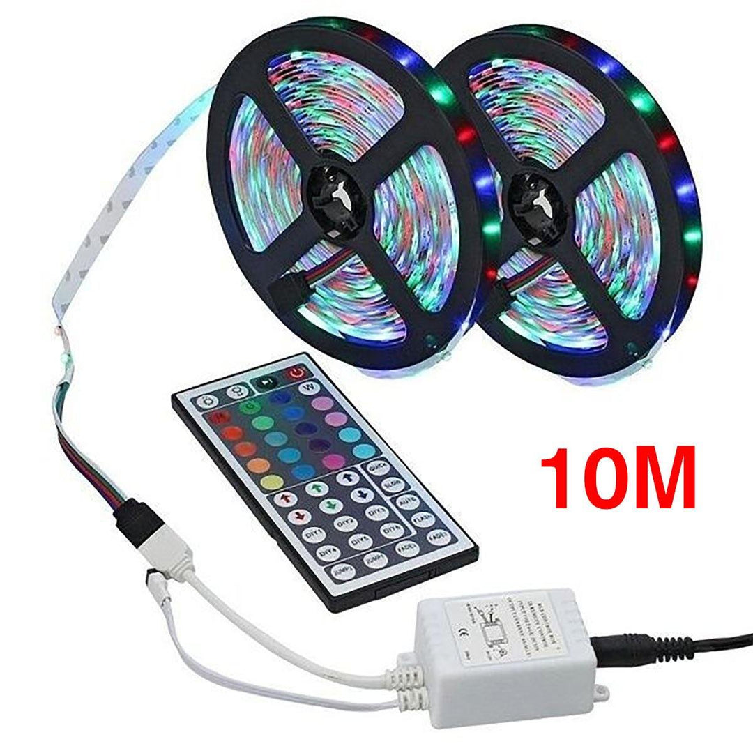 3M 5M 10M 3528 SMD RGB LED Strip Light Non-waterproof String Tape Kit 44 Key IR Remote Control - MRSLM