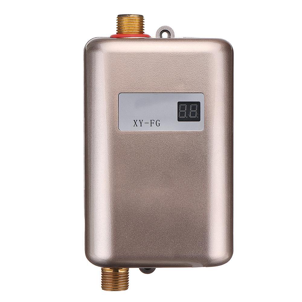 220V 3.8KW LCD Electric Tankless Instant Hot Water Heater for Bathroom Kitchen Sink Faucet - MRSLM