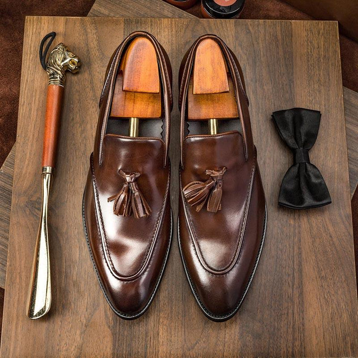 Business Casual Tassel Leather Shoes Men - MRSLM