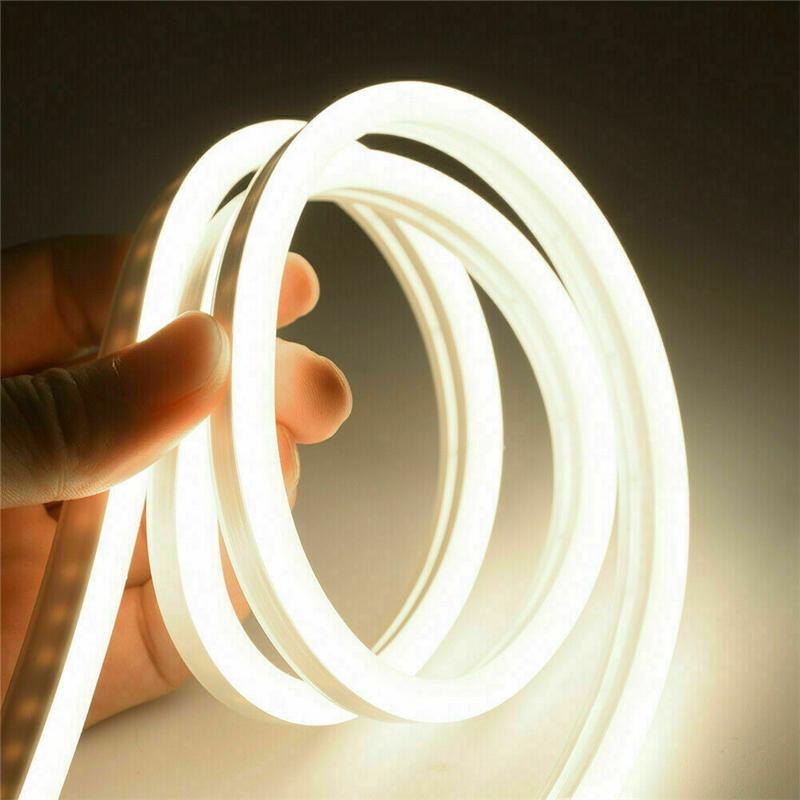 DC12V 5M Flexible Neon EL Wire Light SMD2835 Waterproof Silicone LED Strip Tube Lamp Outdoor Decoration - MRSLM