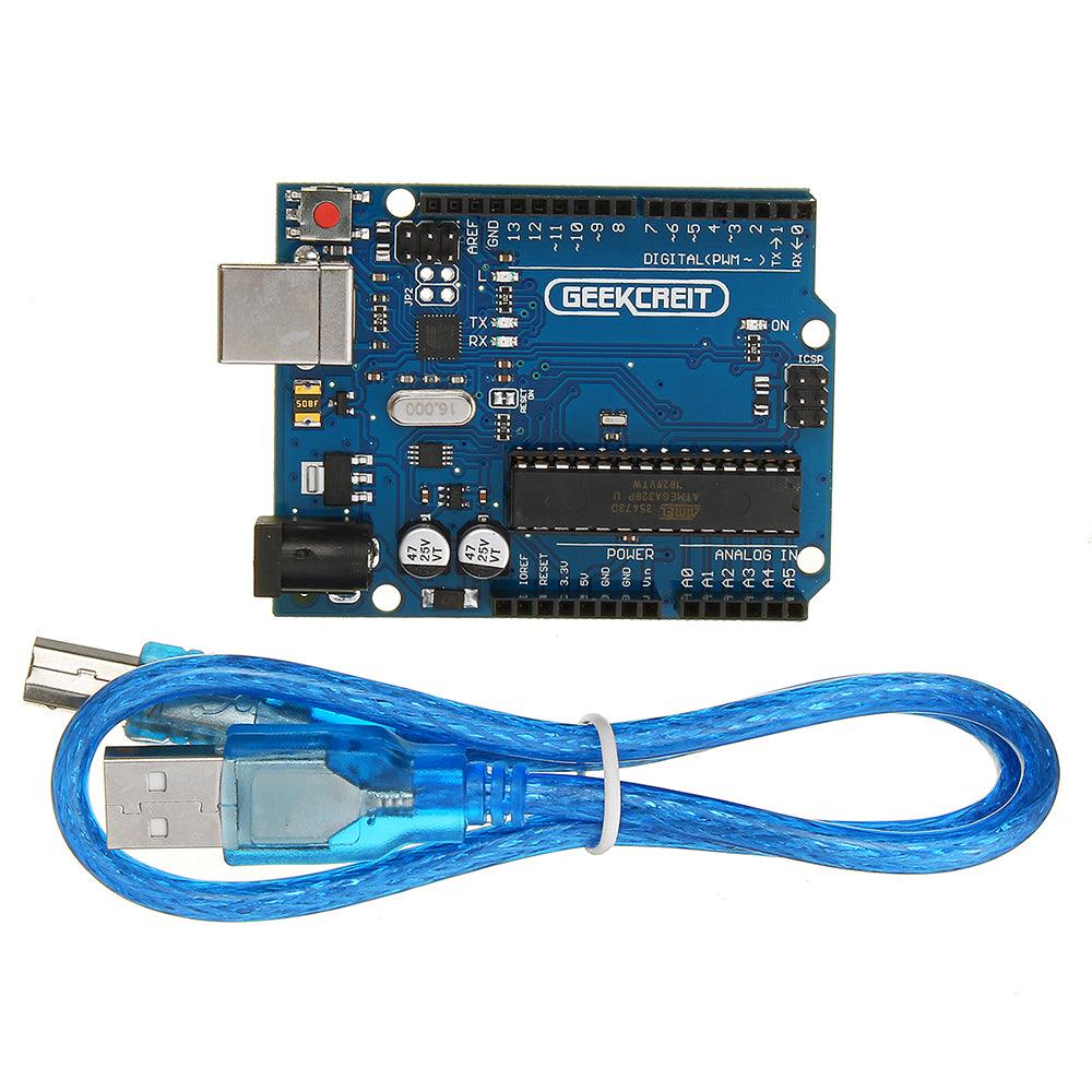 3Pcs UNO R3 ATmega16U2 AVR USB Development Main Board Geekcreit for Arduino - products that work with official Arduino boards - MRSLM