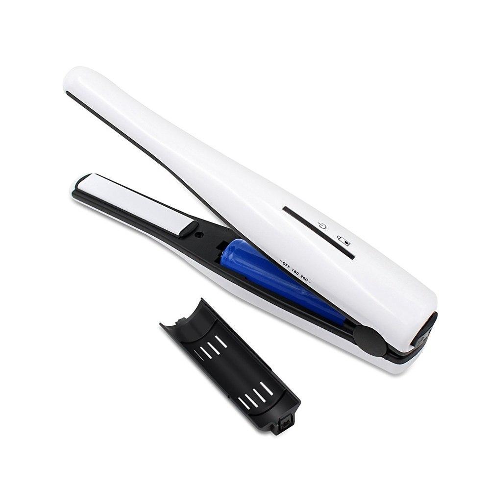 USB wireless charging mini portable straight hair clip bangs ceramic straightening plate hair straightener - MRSLM