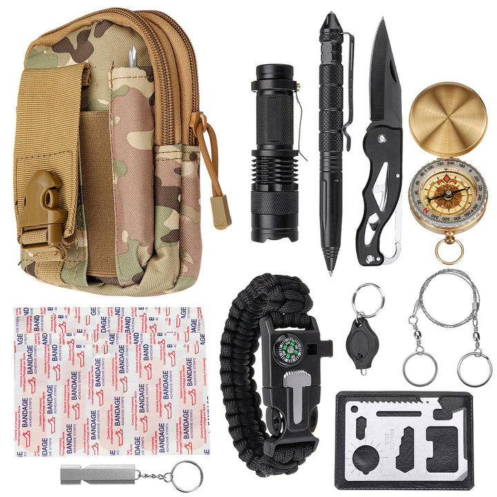 30 In 1 Tactical Survival Emergency Tools Bag Camping Travel Outdoor Soft Relief Kit - MRSLM