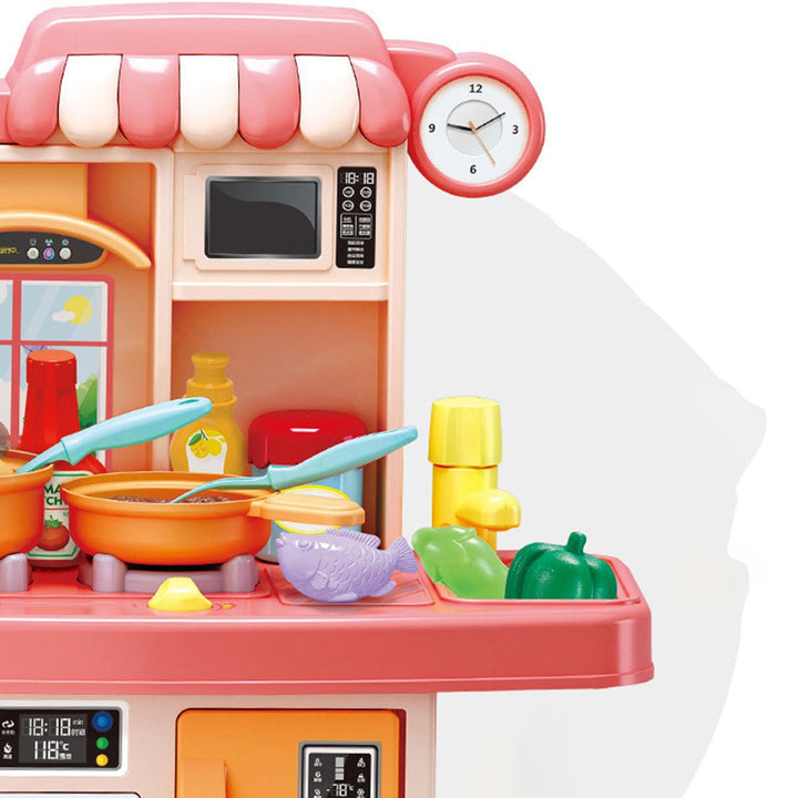 Kitchen Playset Play Kids Pretend Play Toy Toddler Kitchenware Cooking Set Toys - MRSLM