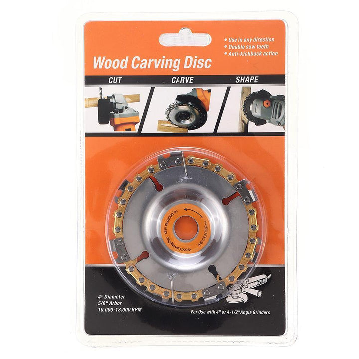 Drillpro 4-9 Inch Grinder Chain Disc 7-22 Tooth Wood Carving Disc For 100/115/125/180/235 Angle Grinder - MRSLM