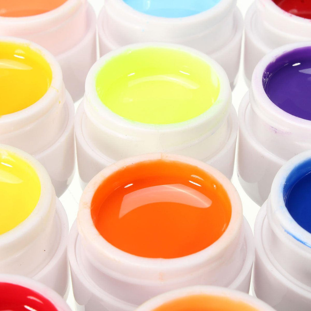 24 Colors Pure Manicure Nail Art UV Gel Builder Manicure Decoration Set - MRSLM