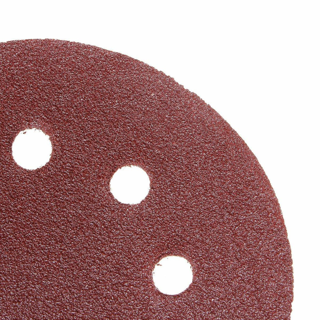 50pcs 5 Inch 8 Hole Sandpaper 80/120/180/240/320 Grit Sanding Disc Polishing Tool - MRSLM