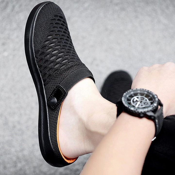 Baotou Half Slippers Flat Non-heel Lazy Fashion Casual Non-slip Sandals - MRSLM