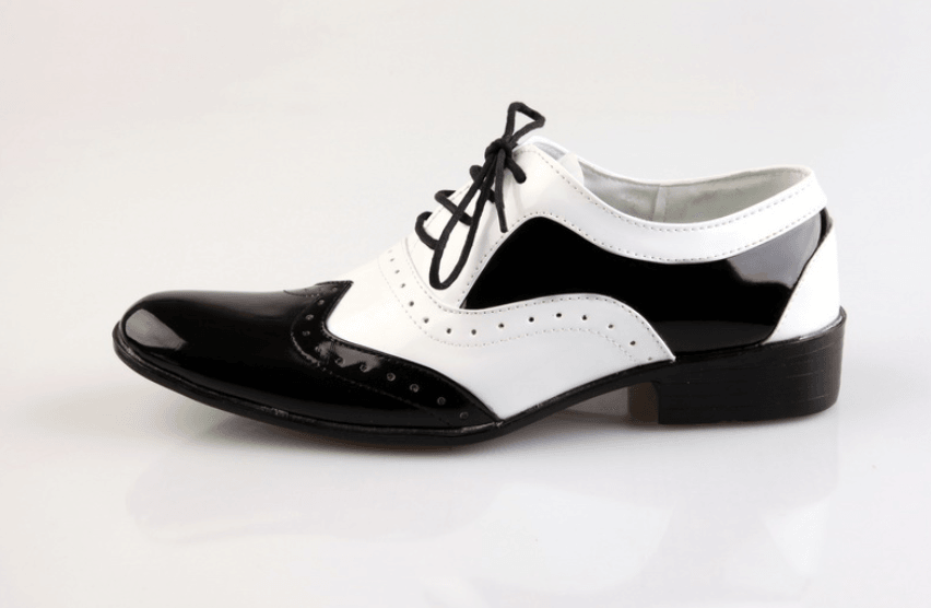 Black-and-white fashionable men's shoes - MRSLM