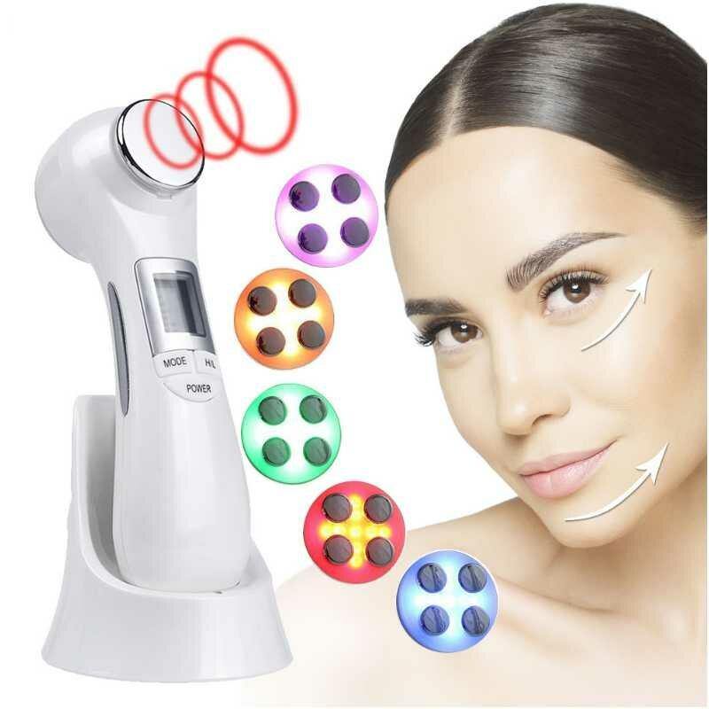 LED RF Photon Therapy Wrinkle Remover Face Lifting Machine Ultrasonic Massage Skin Rejuvenation Facial Beauty Equipment - MRSLM