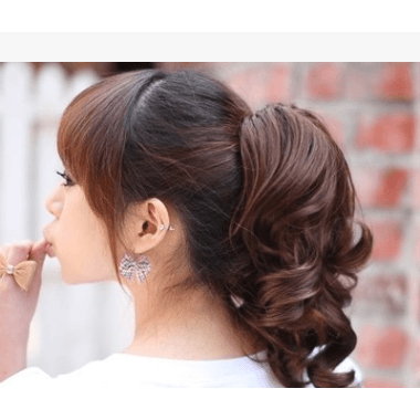 Trendy Korean style tiger ponytail curls Tied ponytail wigs - MRSLM
