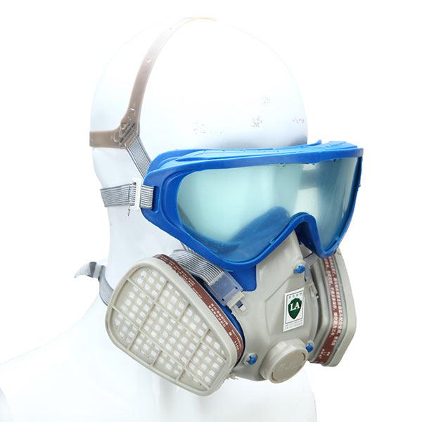 Silicone Full Face Respirator Gas Mask & Goggles Comprehensive Cover Paint Chemical Pesticide Dustproof Mask - MRSLM