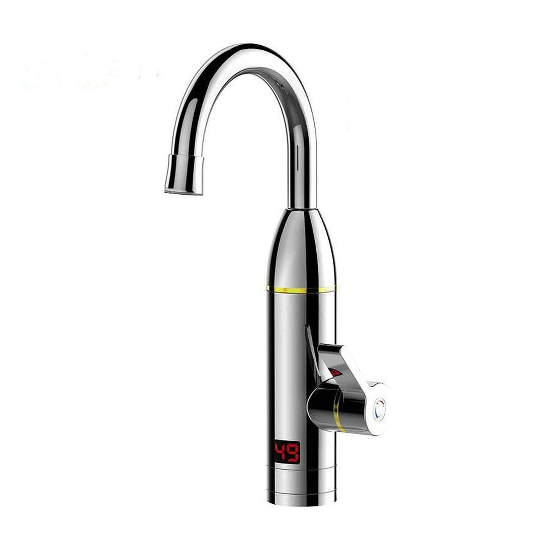 220V 3kW Instant Electric Hot Faucet Fast Water Heater Bathroom Kitchen Tap LED Display - MRSLM