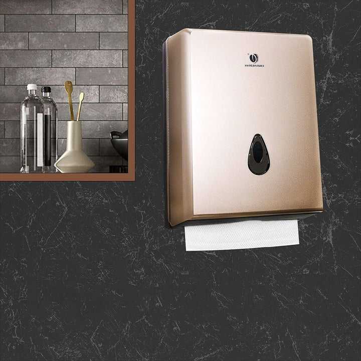 Wall Mounted Toilet Paper Towel Dispenser Home Bathroom Hotel Tissue Box Holder - MRSLM
