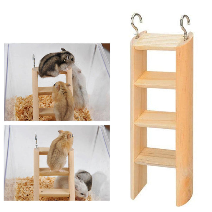 14PCS Hamster Toy Set Small Animal Wooden Chew Accessories Rat Exercise for Pet - MRSLM