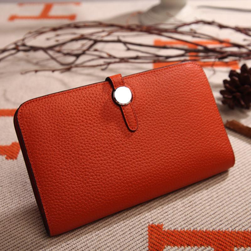 Long Handbag Leather Passport Bag