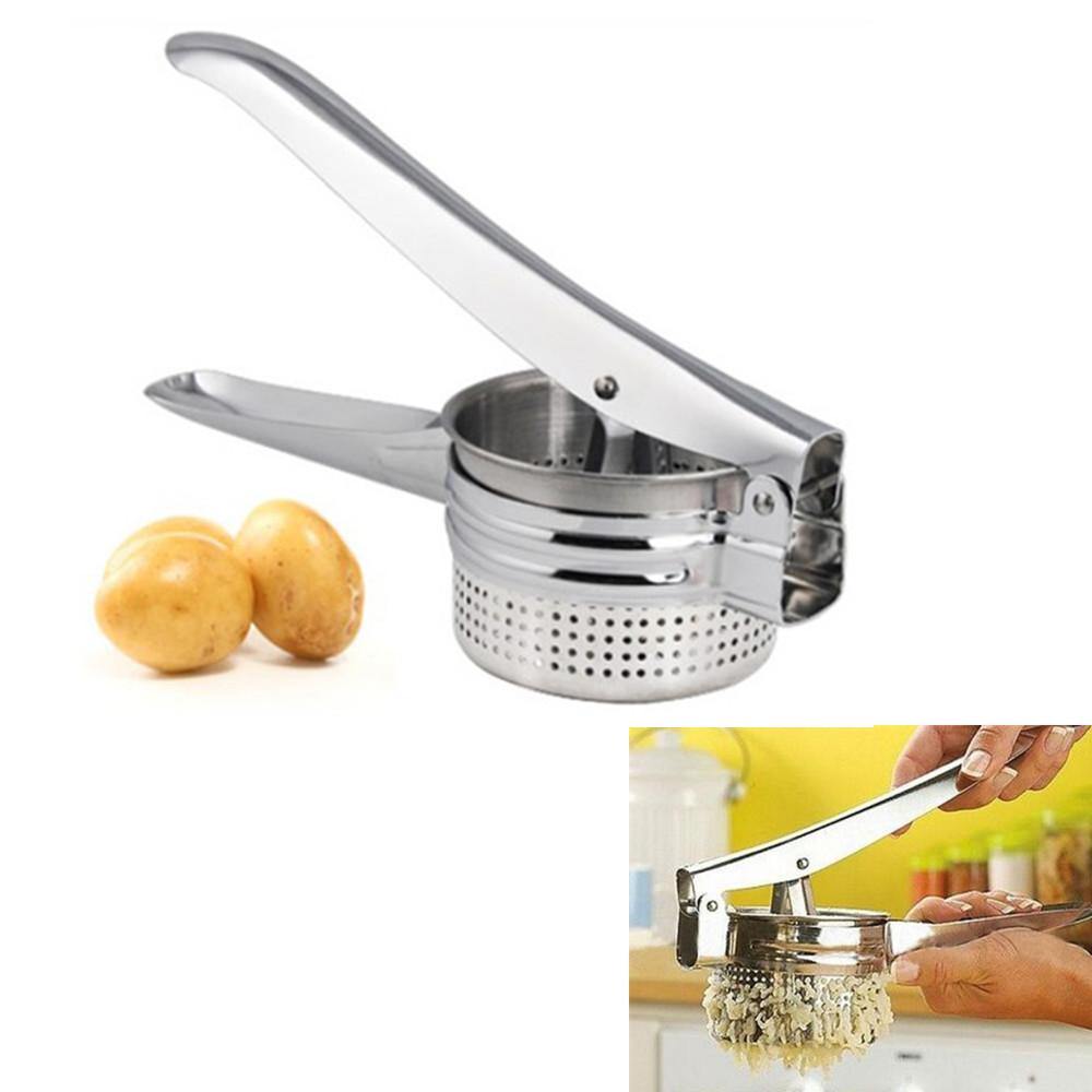 Stainless Steel Potato Blender Ricer Masher Puree Fruit Vegetable Juicer Press Maker - MRSLM