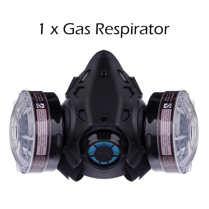 Anti Dust Gas Respirator Safety Eye Goggles Protector Breathing Half Face Mask - MRSLM