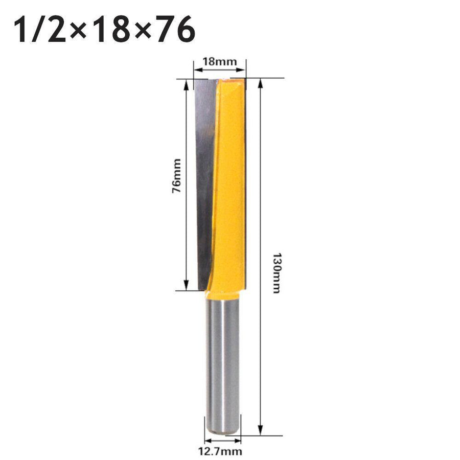 12.7mm 1/2 Inch Shank Straight Bottom Cleaning Router Bit Tungsten Carbide Woodworking Cutting Tools - MRSLM