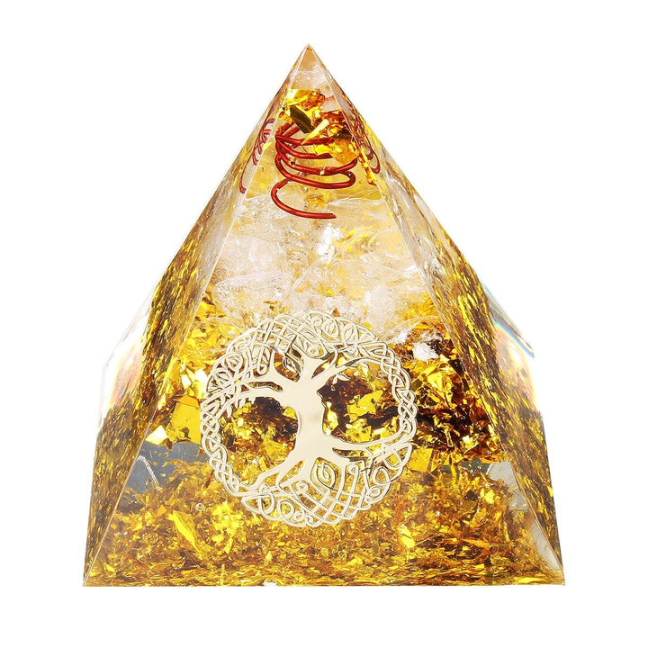 Reiki Chakra Pyramid Stone Set Reiki Energy Generator Healing Gemstones Crystal Decorations - MRSLM
