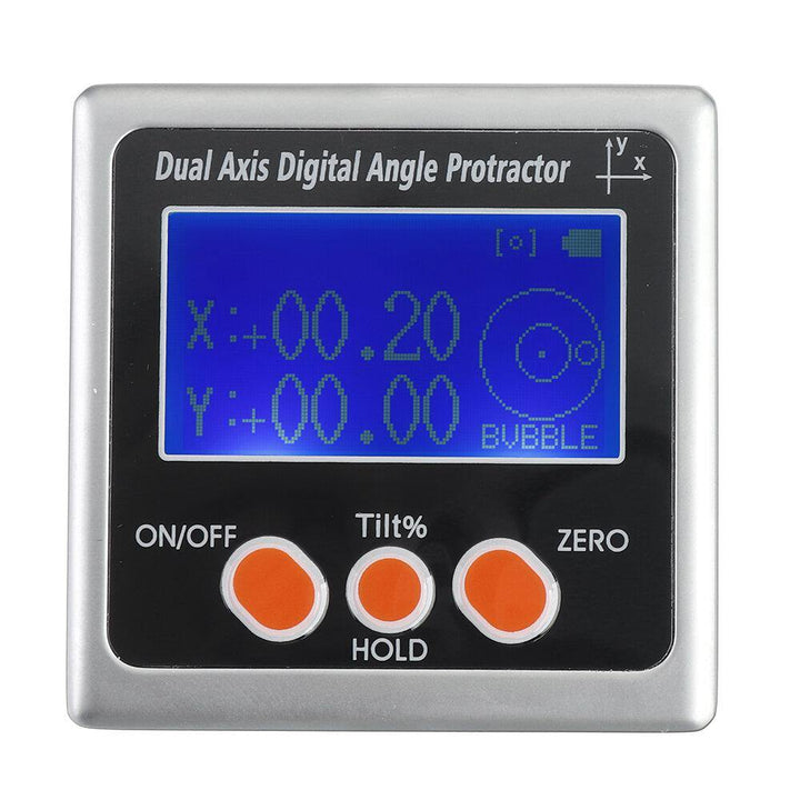 360° Single and Dual Axis Digital Protractor LCD Angle Finder Inclinometer Level Ruler w/ Magnetic - MRSLM
