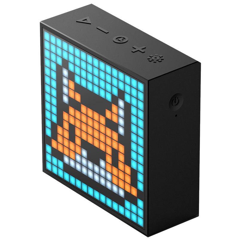 Bluetooth Portable Speaker with Clock Alarm Programmable LED Display for Pixel Art Creation Unique Gift - MRSLM