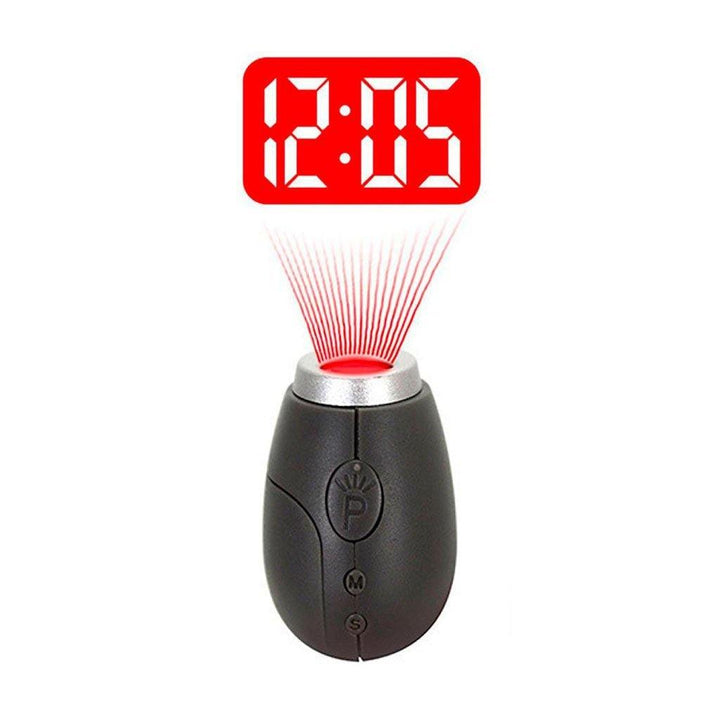 VST CL-001 Electronic Mini Portable Digital LED Projection Time Clock with Keyring for Kid's Birthday Gifts Pocket Digital Clock Red Light Wall Ceiling Projection Indoor Outdoor Nightlight - MRSLM