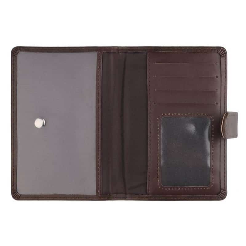 Men's Faux Leather Passport Cover with Driver License Compartment