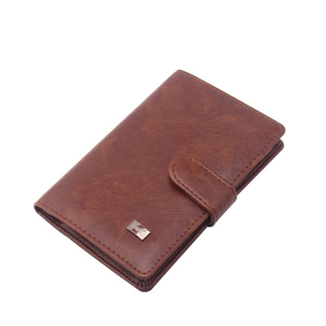 Men's Faux Leather Passport Cover with Driver License Compartment