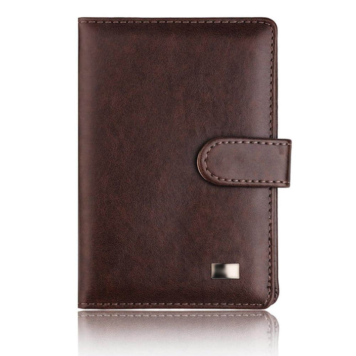 Men's Faux Leather Passport Cover with Driver License Compartment