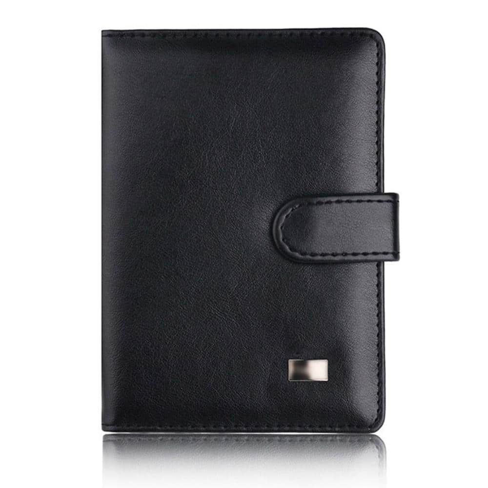 Men's Faux Leather Passport Cover with Driver License Compartment