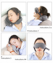 travel neck pillow and eye mask set, view 7 - MRSLM