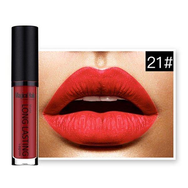 Deep Red Matte Lipstick Dark Blue Purple Burgundy Vampire Lipsticks Long Lasting Waterproof Comestic - MRSLM