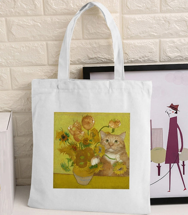 Van Gogh Print Canvas Tote Bag