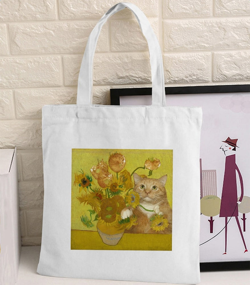 Van Gogh Print Canvas Tote Bag