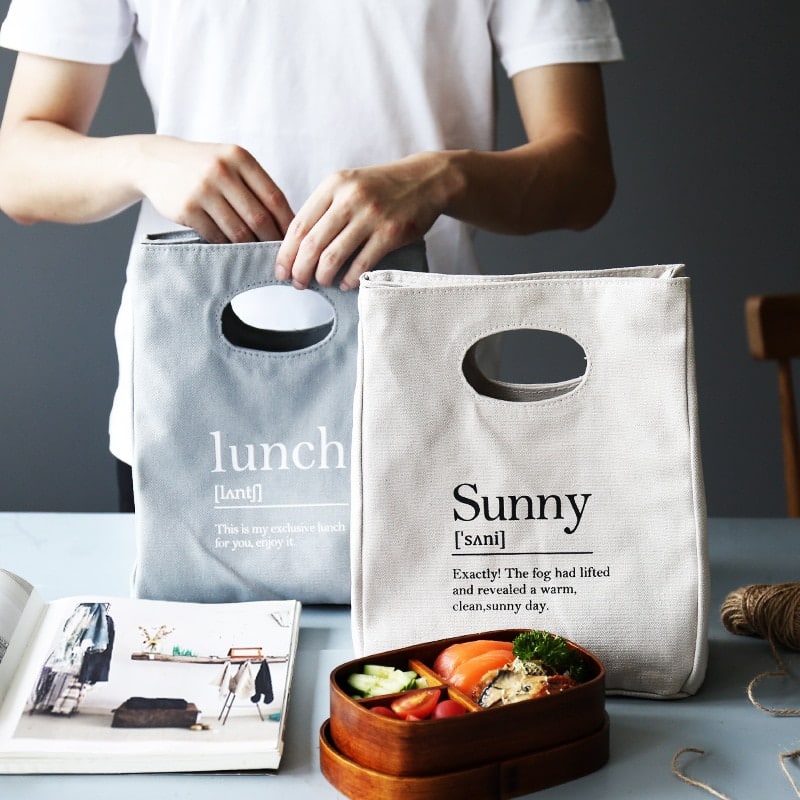 portable canvas lunch bag, view 21 - MRSLM