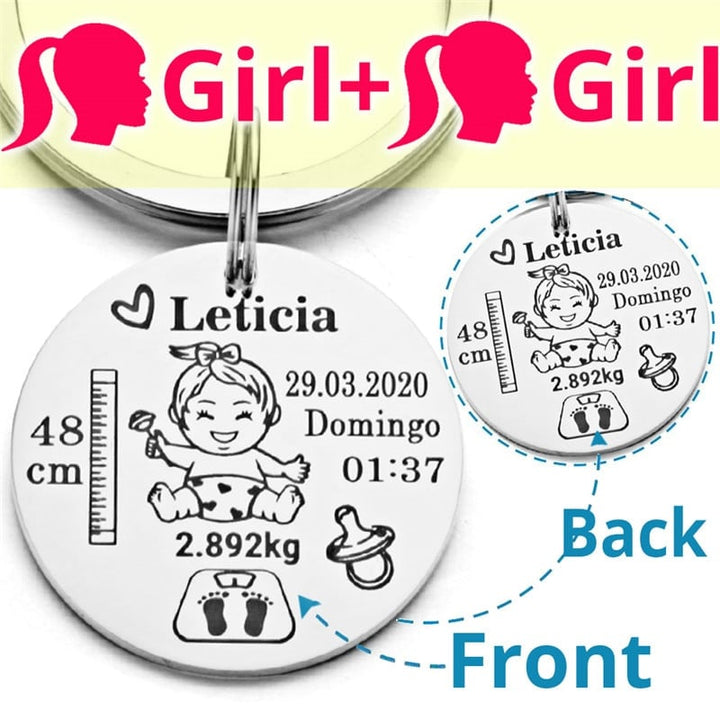 Lovely Personalized Baby Keychain