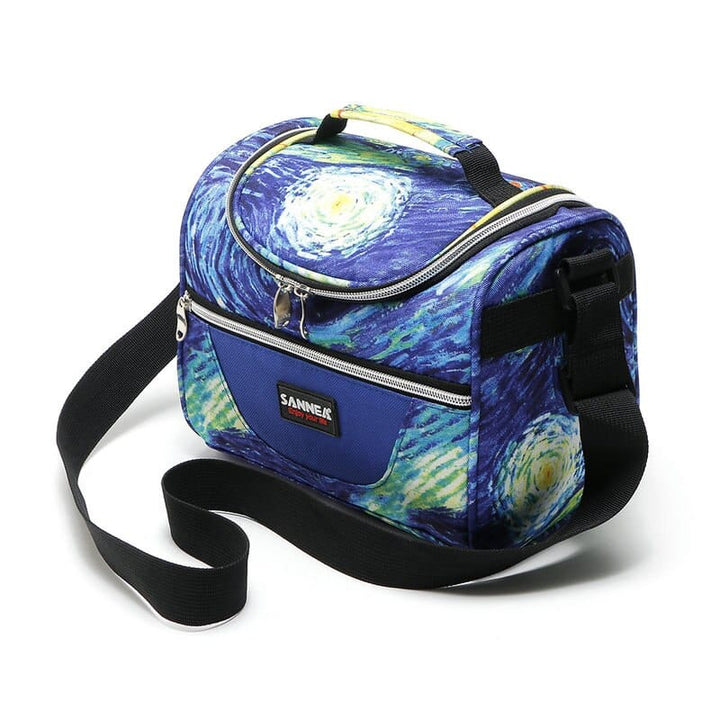 Portable Shoulder Lunch Bag with Front Pocket