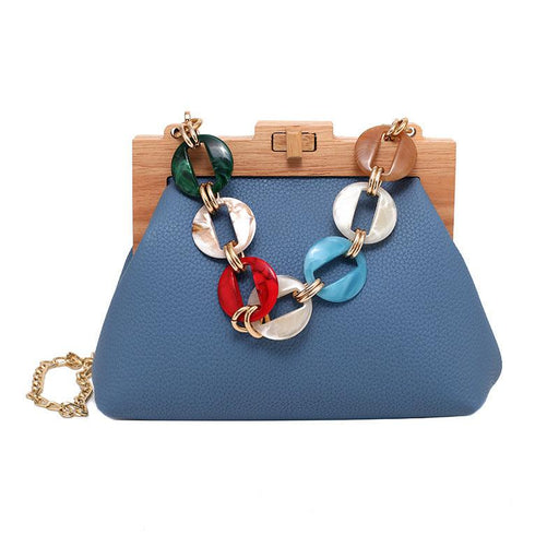 Acrylic chain small shoulder bag, view 9 - MRSLM