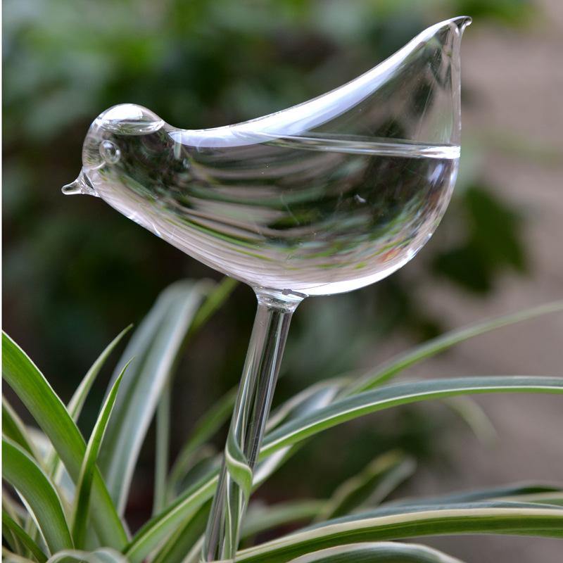 Glass Automatic Self Watering Bird Watering Cans Flowers Plant Decorative Clear Glass Watering Device Houseplant - MRSLM