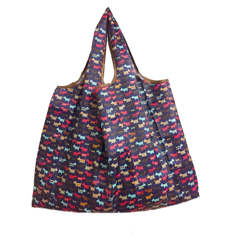 large folding patterned shopping bag, view 12 - MRSLM