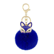 fox fur ball keychain, view 4 - MRSLM