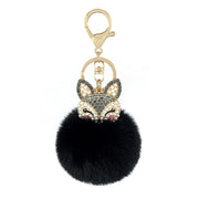 fox fur ball keychain, view 12 - MRSLM