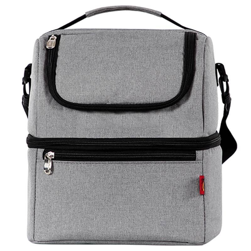 2-Compartment Insulated Shoulder Lunch Bag