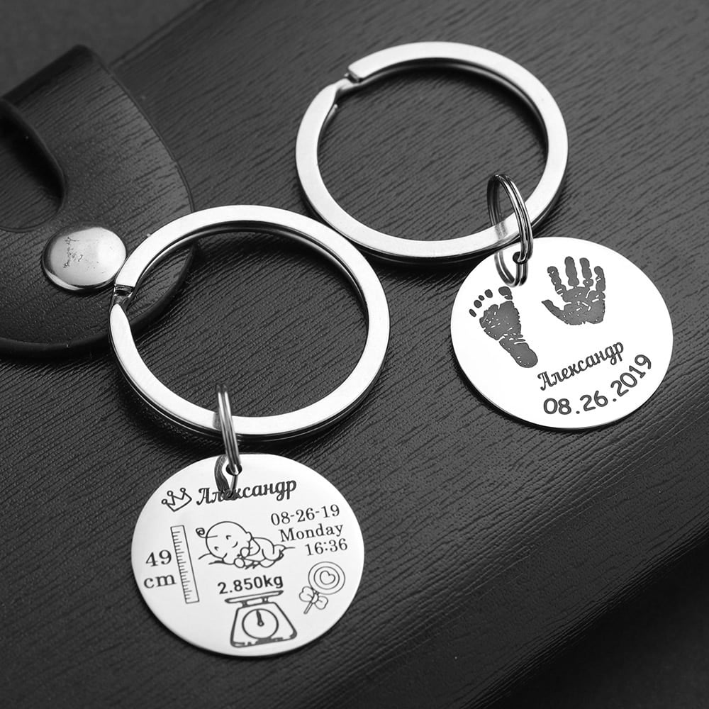 Personalized Keychain with Date of Birth