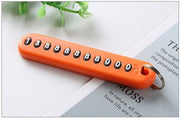 Braided phone number key chain, view 3 - MRSLM