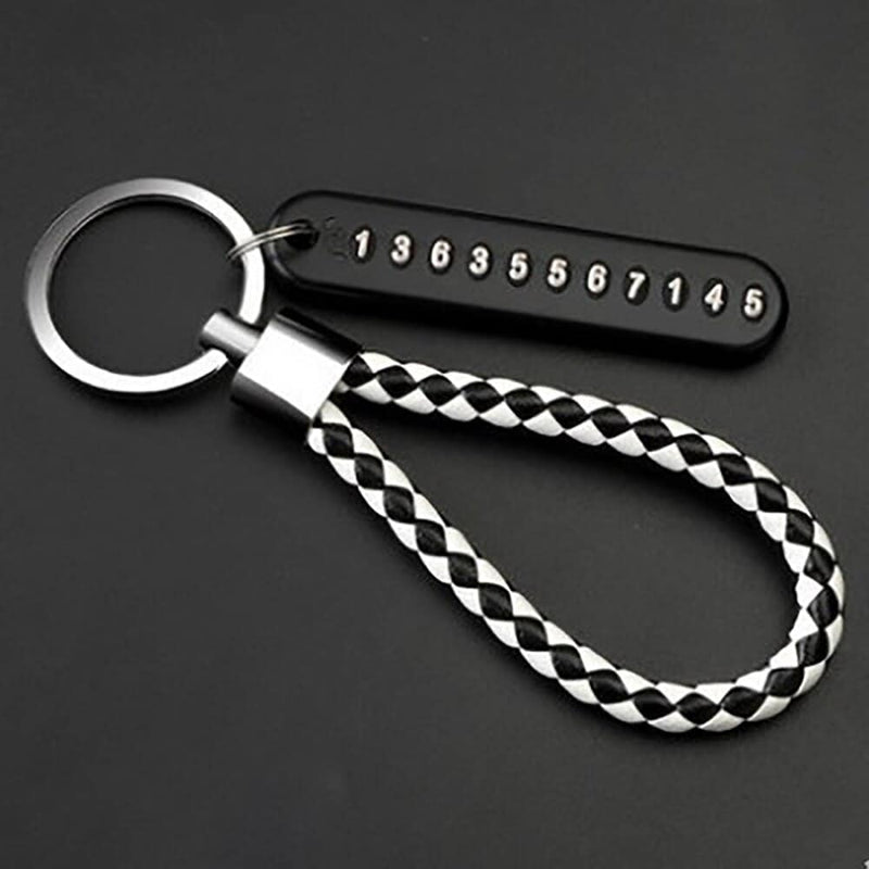 Braided phone number key chain, view 18 - MRSLM