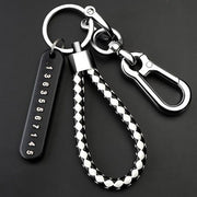 Braided phone number key chain, view 21 - MRSLM